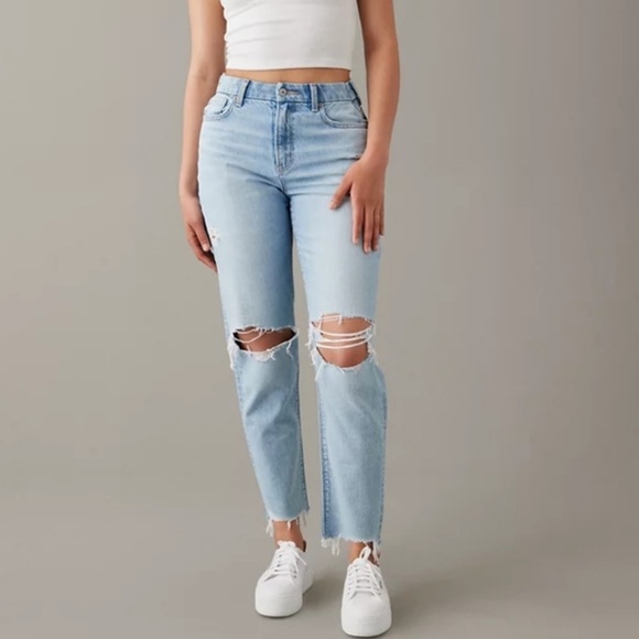 American Eagle Outfitters Denim - American Eagle Curvy Mom Distressed Jeans